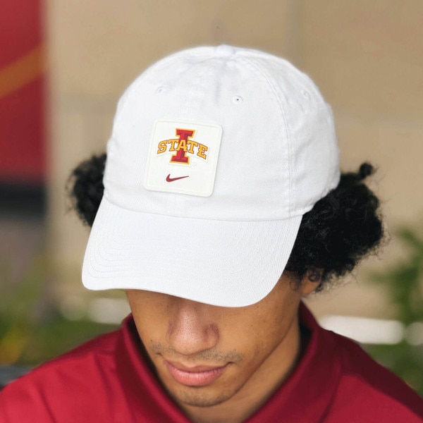 Nike I-State Patch White FA26 Unstructured Adjustable Cap front